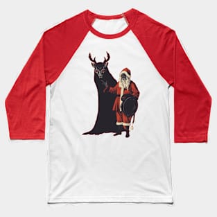 Dark Christmas Evil Demons Baseball T-Shirt